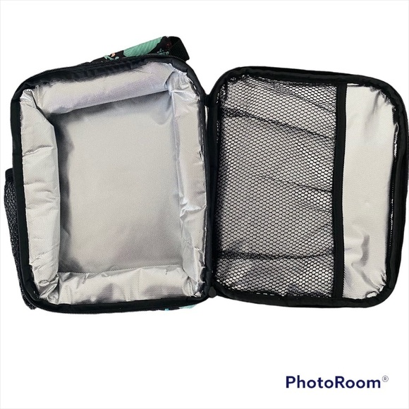 Insulated Lunch Bag Floral Print Hap Tim Black - Picture 3 of 4